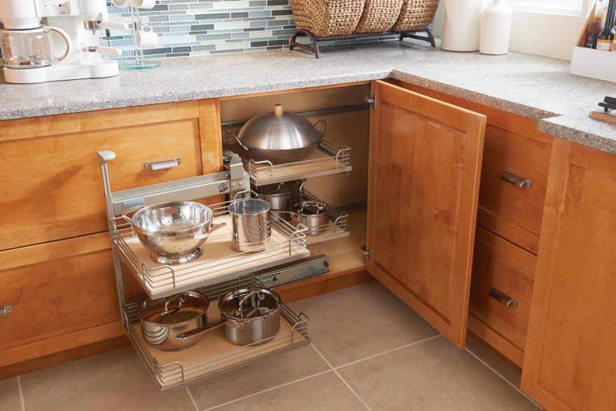 Design-Craft Cabinets | Blind Corner Base with Full Access Trays