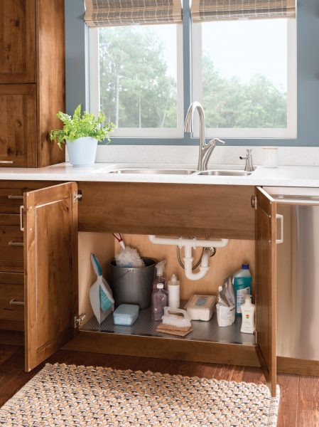 Design-Craft Cabinets  Sink Base Cabinet with Full-Height Doors and  Concealed Apron %