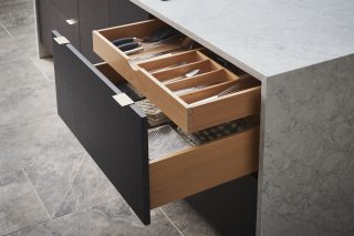 Hidden Tiered Drawer Storage